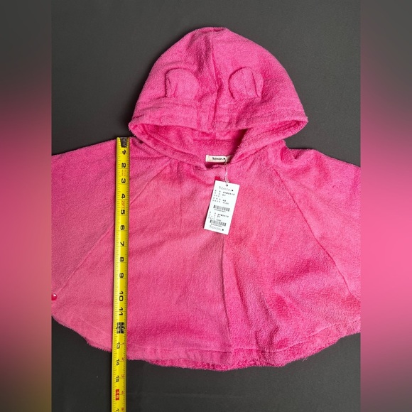 NWT Pink Cotton Towelling Poncho Size 2-3T - Picture 8 of 9